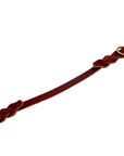 Ravenox Braided Leather 18-inch Traffic Lead Short Leash Burgundy with Brass Hardware (7765017264365)