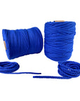 100% Natural Royal Blue Macramé Cotton Cord 3mm x 109 Yard Craft Cord for DIY Crafts Knitting Plant Hangers Yard Twine String Cord Colored Cotton Rope Christmas Wedding Décor (7472896082157)