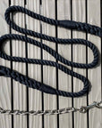 Ravenox Handmade Cotton Rope Horse Lead with Chain Black (1806013268058)