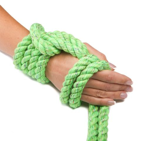 Twisted Cotton Rope (Lime Glitter) (3842558273)