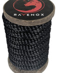 Black Solid Braid Polyester Rope by Ravenox, ideal for outdoor and marine use. (4578876915802)