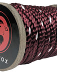 Solid Braid Polyester Rope (Burgundy with Tracer) (4578896674906)