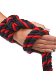Twisted Cotton Rope (Black, Black & Red) - "Thin Red Line" (1591893491802)