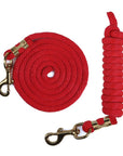 Ravenox Animal Tack Lead Lines | Red Poly Horse Lead Ropes | Horse Tack (6134200795336)