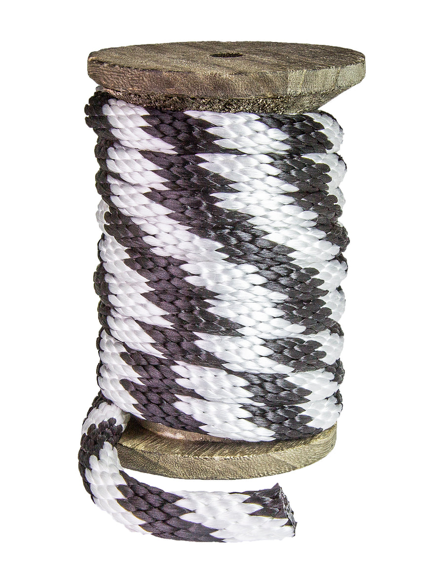 Solid Braid Polypropylene Utility Rope (Black & White) (384231997480)