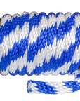 Solid Braid Polypropylene Utility Rope (Blue & White) (384207585320)