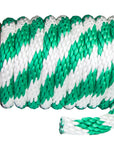 Solid Braid Polypropylene Utility Rope (Green & White) (384232063016)