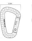 Tac Link Super Strong Molded Polymer Clip Carabiner (1848839937)
