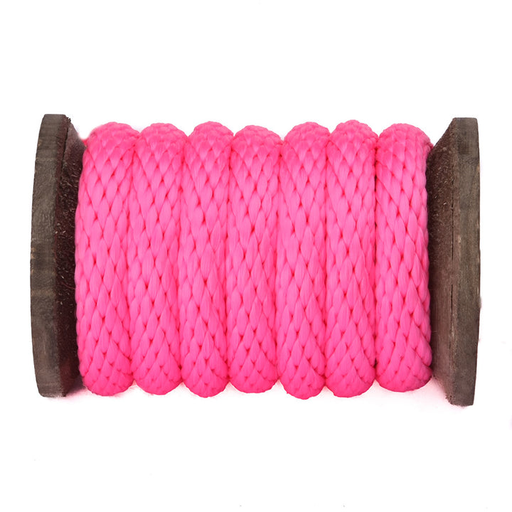 Solid Braid Polypropylene Utility Rope (Hot Pink) (6486292673)
