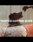 Cuerda de algodón retorcida (purpurina roja)