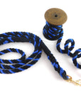 Twisted Cotton Rope (Black, Black & Royal Blue) - "Thin Blue Line" (1591840669786)