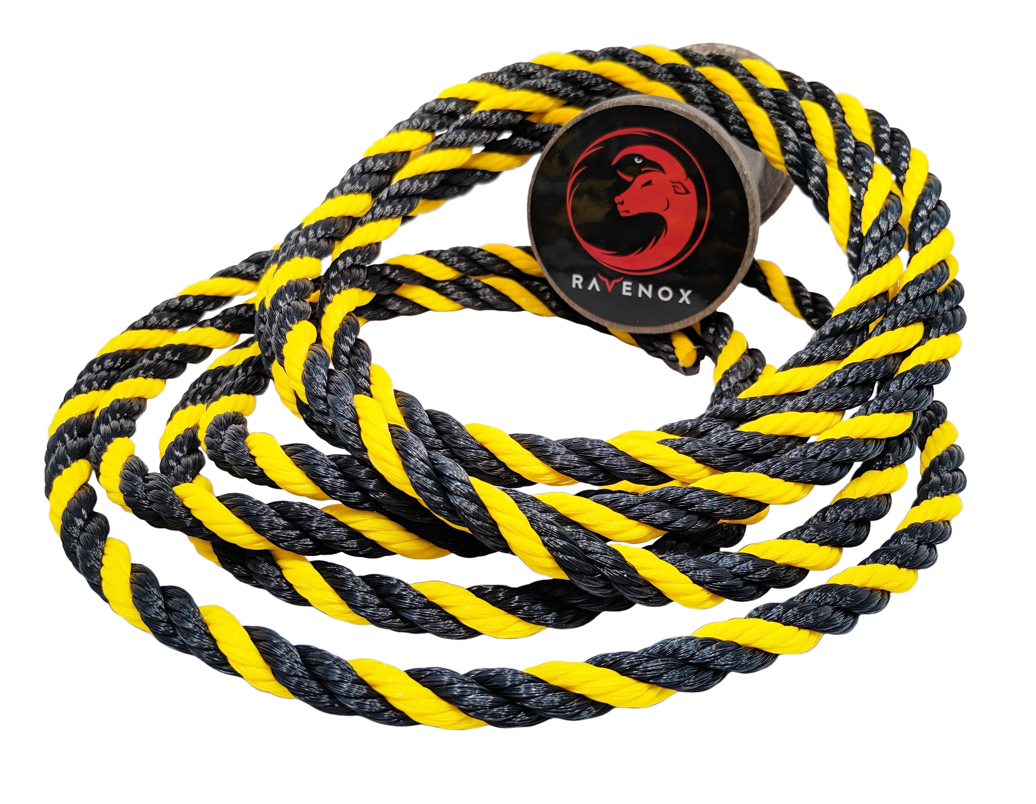 Black & Yellow Twisted Polypropylene | Thick & Colorful Cordage 1/2-Inch x 600-feet