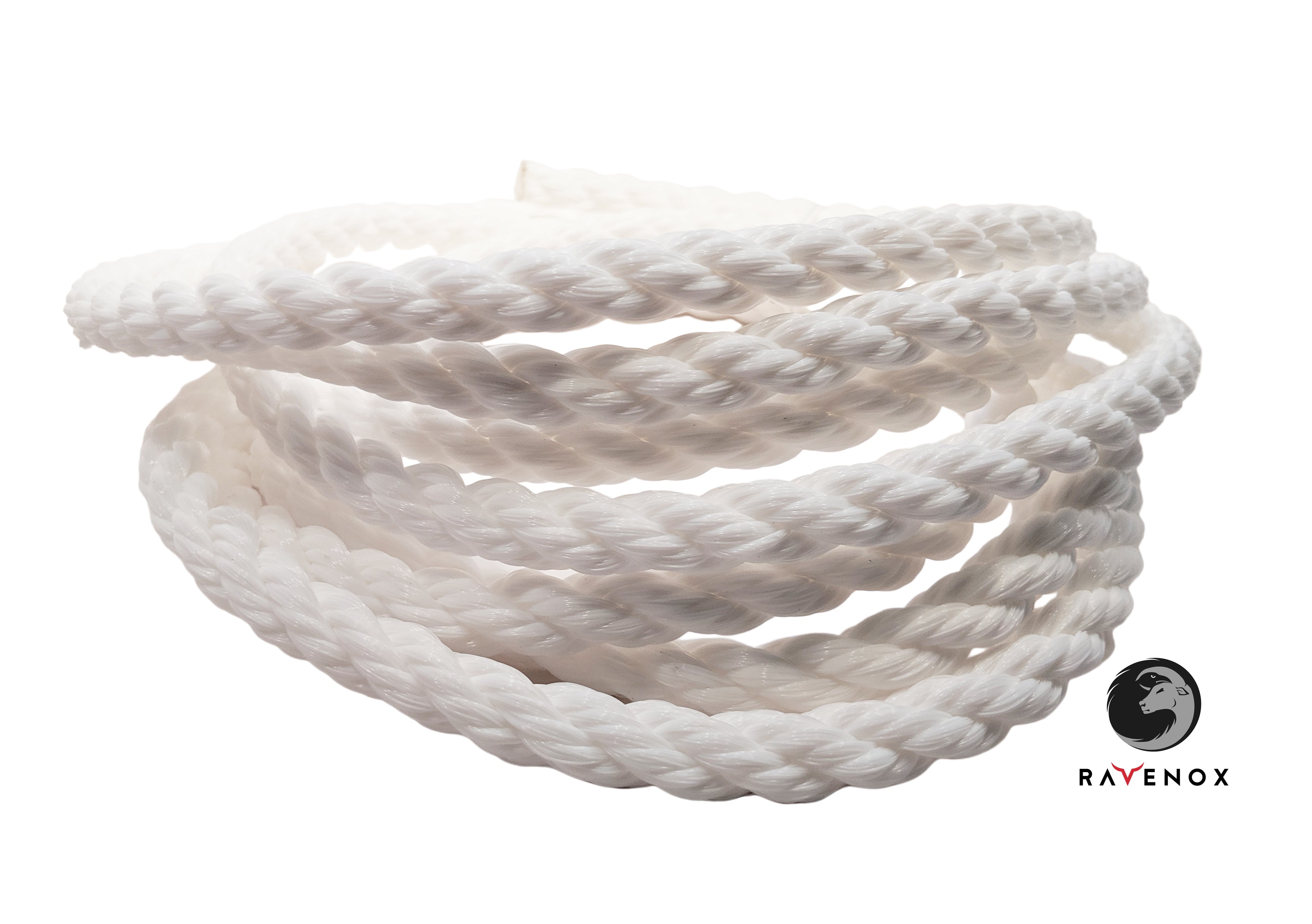 Ravenox White Twisted Polypropylene Rope | Thick Colorful Cords 1/4-Inch x 1200-feet