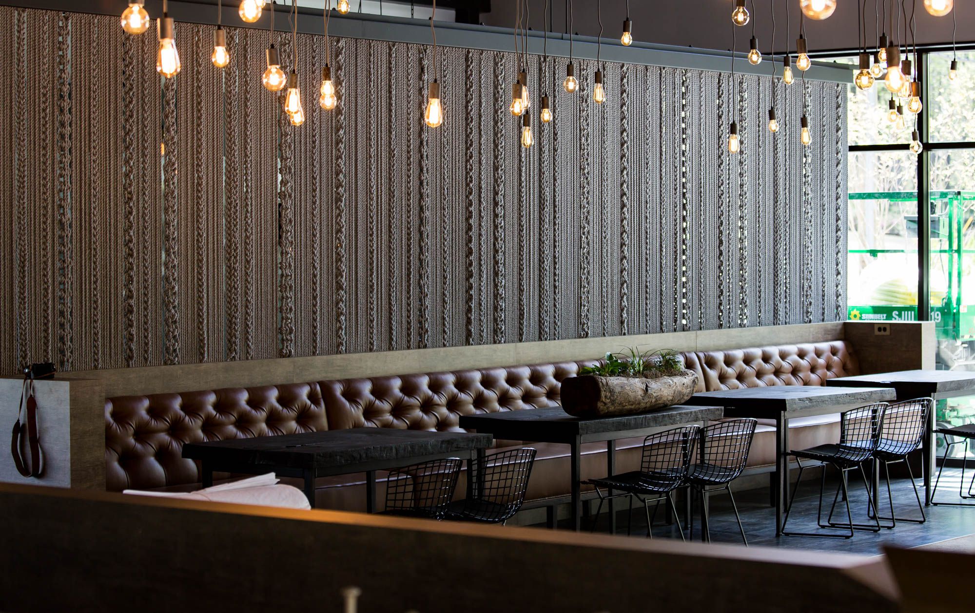 Cafe Rope Design Atlanta Cafe Integrates Ravenox Rope into Interior Design