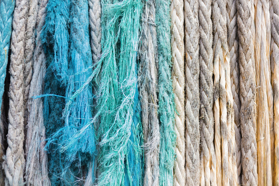 Different Types and Colors of Rope Fraying