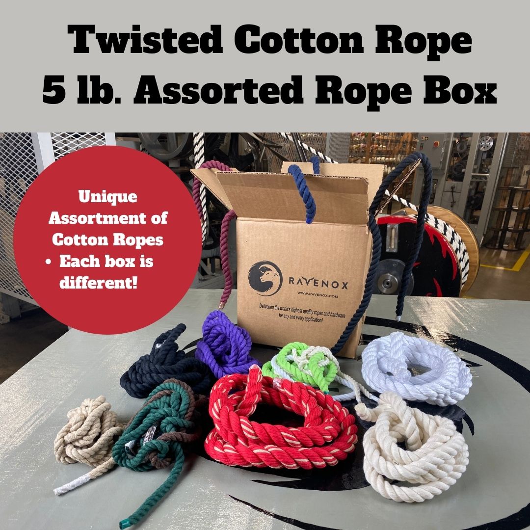Cotton Toe Ropes Assorted Box of Cotton Ropes | Assortment of Colors & Diameters – Ravenox