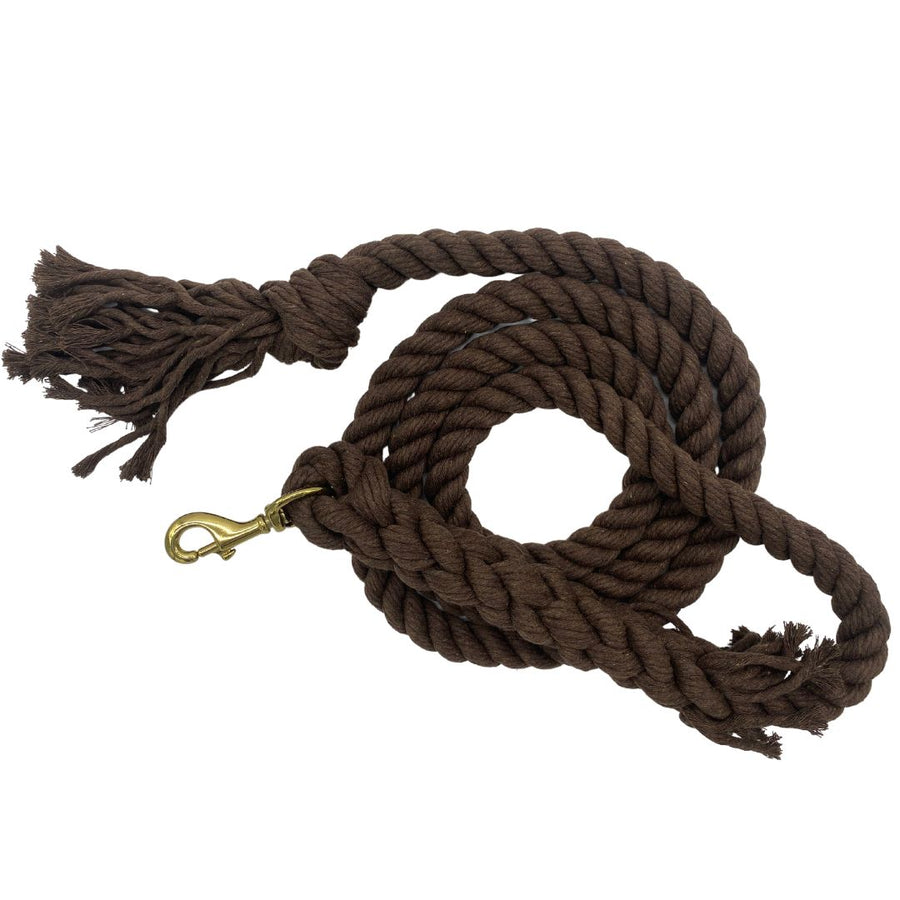 Ravenox Horse Tack Horse Leads | 1-Inch Soft Cotton Rope Brown