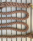 Ravenox Brown Cotton Rope Horse Lead – Extra Large. Crafted in America for durability and softness. UV-resistant, chemical-free, and perfect for extended outdoor use. Secure with robust Brass Swivel Bolt Snaps. Proudly made by a Service-Disabled Veteran-Owned Business. (6479825409)