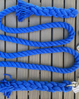 Ravenox Handmade Cotton Rope Horse Lead with Chain Royal Blue (1806013268058)