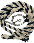 Ravenox Handmade Cotton Rope Horse Lead with Chain White White Black (1806013268058)