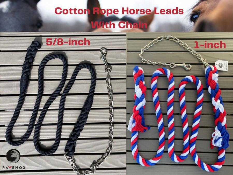 Handmade Cotton Horse Lead with Chain (1806013268058)