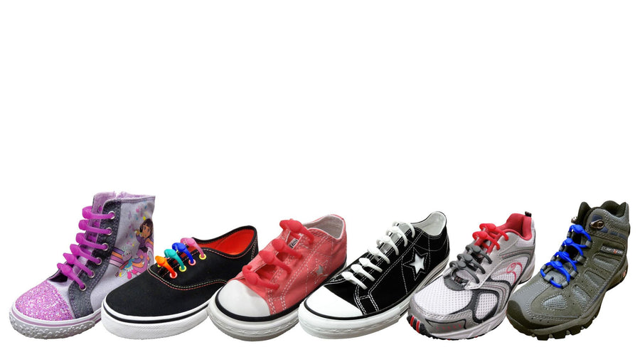 Multi-Colored Elastic No Tie Shoelaces for Kids and Adults - Convenient and Fun (8198507823341)