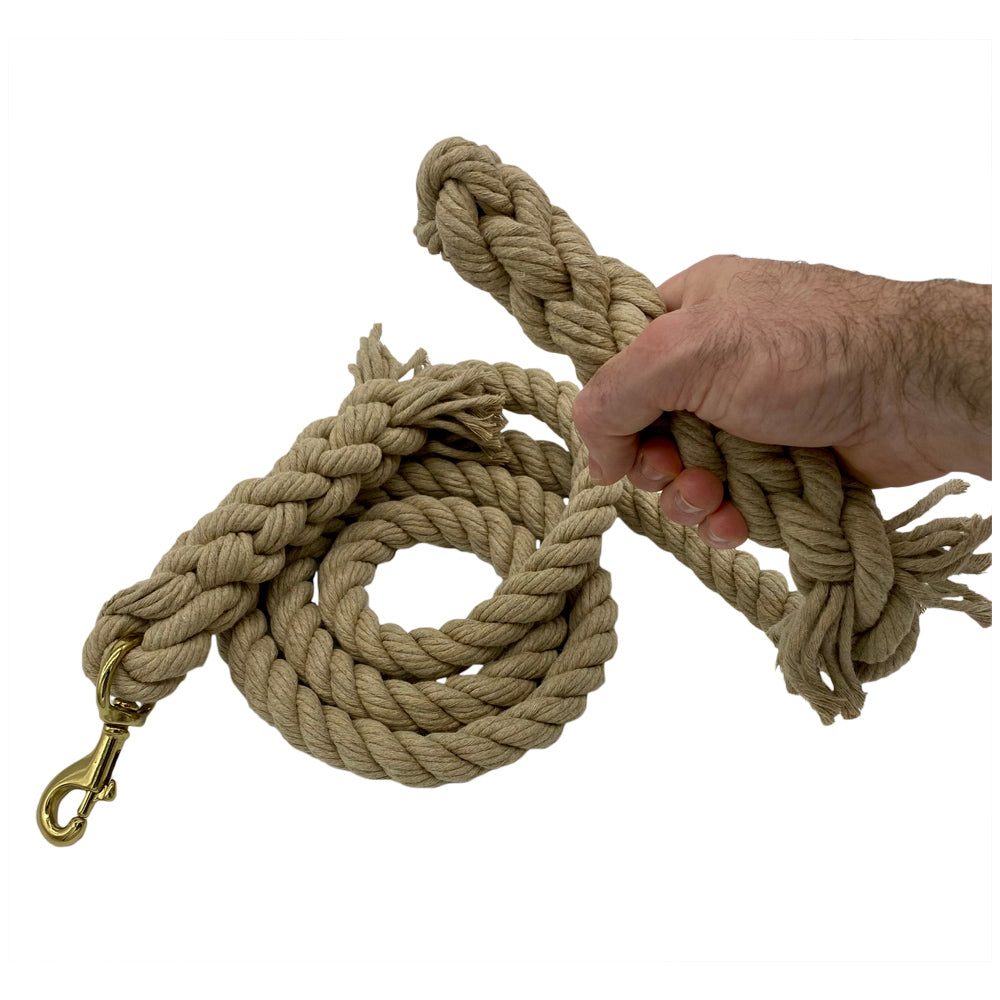 Close-up of 1-inch twisted hemp rope, highlighting its intricate weave and natural fibers. (7105368162504)