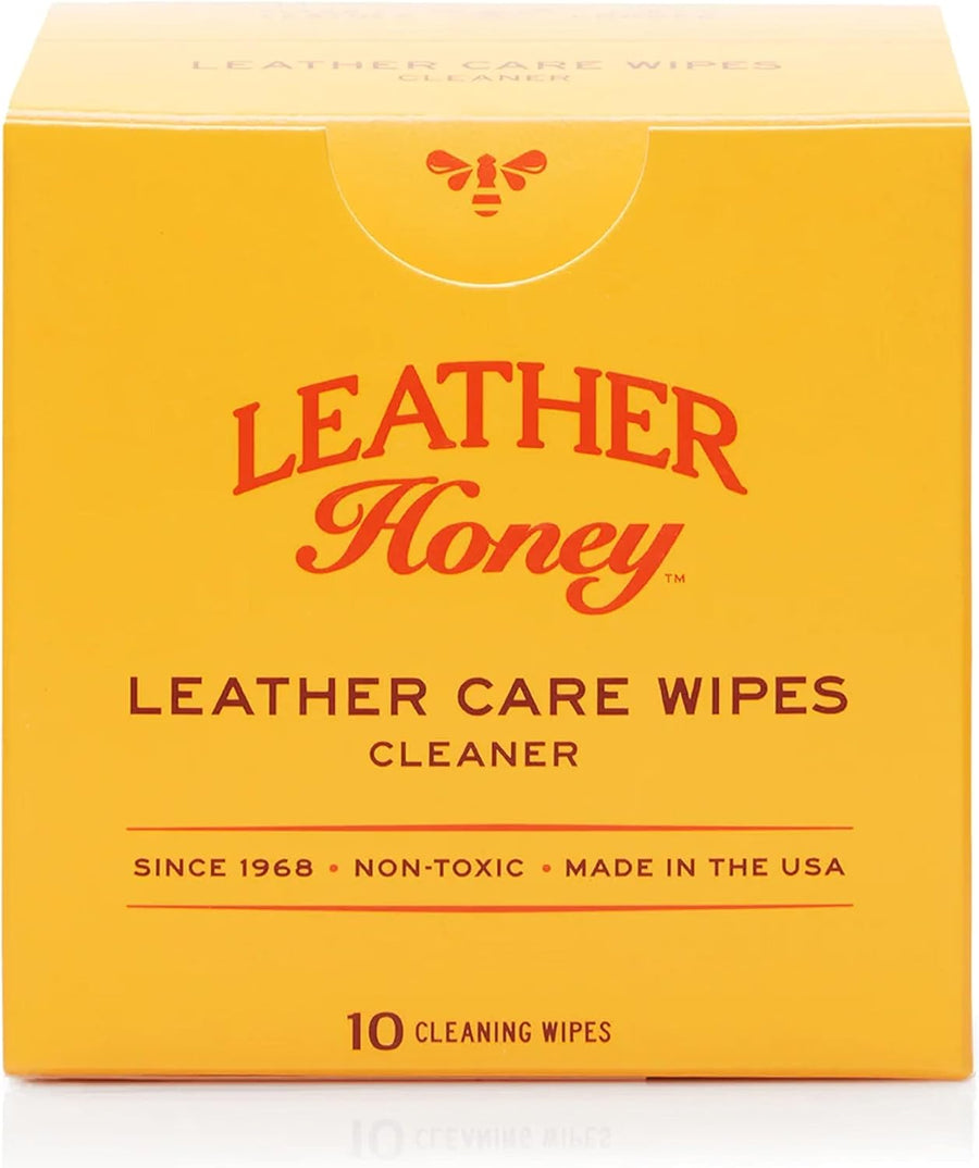 Leather Honey Care Cleaner Wipes (10 Pack) - Non-Toxic, Easy-to-Use
