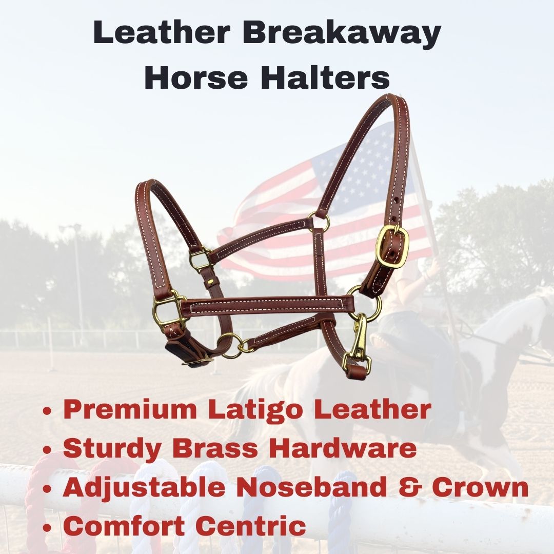 Photo Halter Ravenox Breakaway Horse Halter: Premium Amish-Made Leather