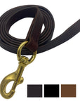Group image showcasing Ravenox leather horse leads in rich black, chestnut and dark brown colors (8213561540845)