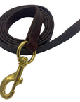 Swatch image displaying the Ravenox leather horse lead in a warm chestnut shade. (8213561540845)