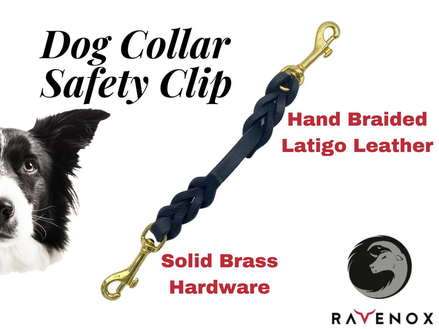 Leather Safety Cord Attachment Strap for Dog Collars and Harnesses (8092414836973)
