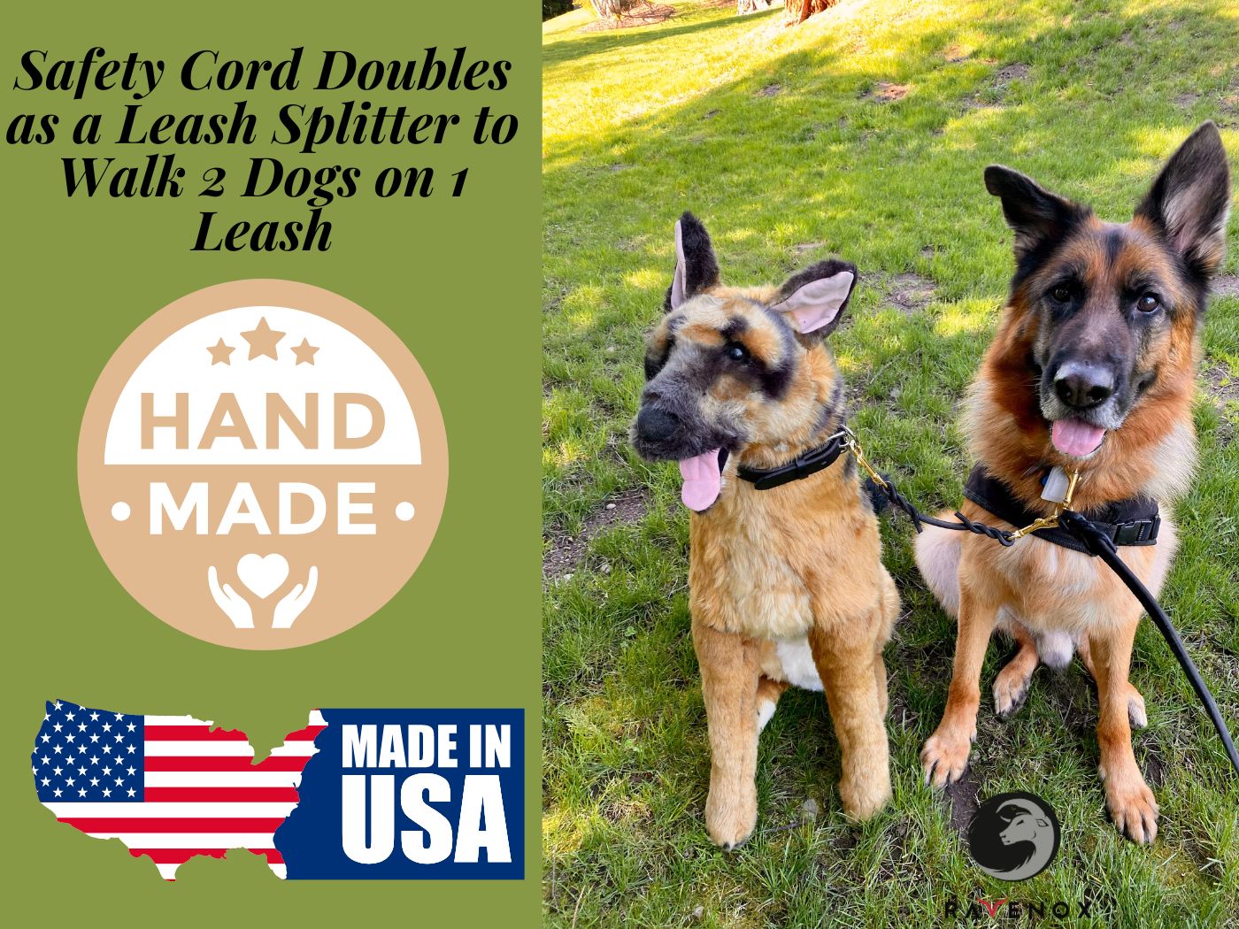 Leather Safety Cord Attachment Strap for Dog Collars and Harnesses (8092414836973)