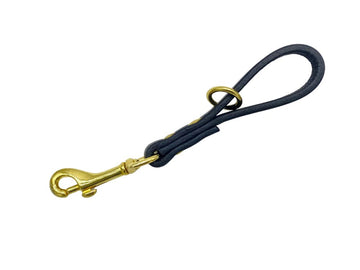 Ravenox Leather Dog Training Tab Short Leash Handle, Traffic Lead Pull Tab for Dogs of All Sizes, Amish-Made in the USA Check Cord with Latigo (8151719510253)