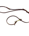 Image displaying the Burgundy and Black Ravenox Multifunctional Leather Dog Leashes, both with solid brass hardware, showcasing the superior craftsmanship of Amish methods such as hand cutting, edging, and finishing, designed for longevity and a variety of uses, from a simple walk to complex training scenarios. (7838529061101)