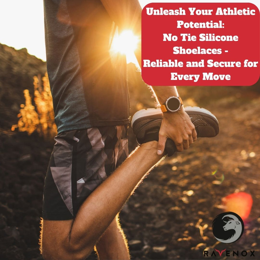 Athlete with No Tie Silicone Shoelaces - Elevate your performance with secure and hassle-free footwear. (8198507823341)