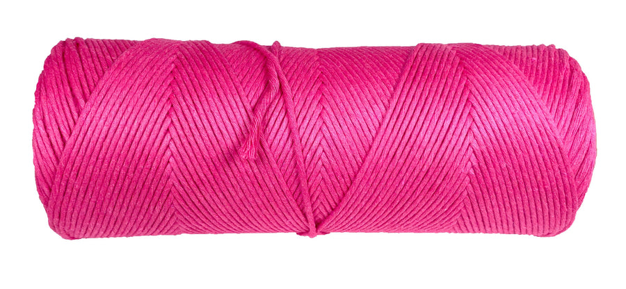 2mm & 3mm Single Strand Cotton Macrame Cord (Hot Pink) (8357475188973)