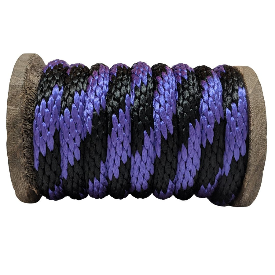 Braided Utility Rope Ravenox USA-Made Derby Rope: Black & Purple Braid | Multi-Purpose