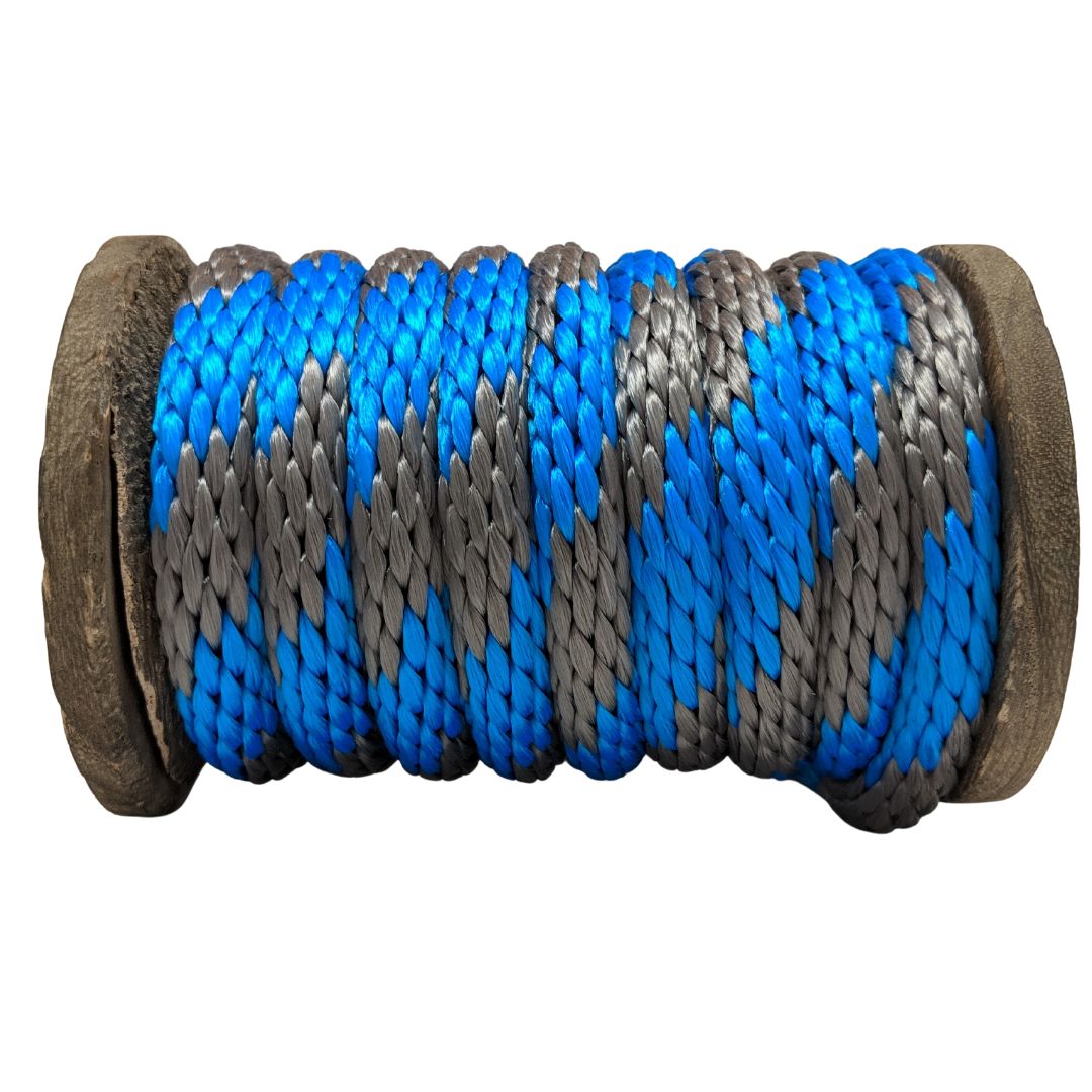 Ravenox USA Derby Rope: Blue & Silver Braid | Versatile & Colorful