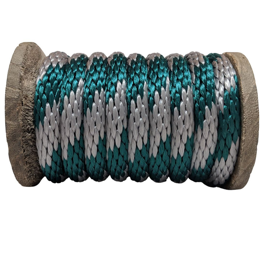Ravenox USA Derby Rope: Hunter Green & Silver Braid | Broad Applications
