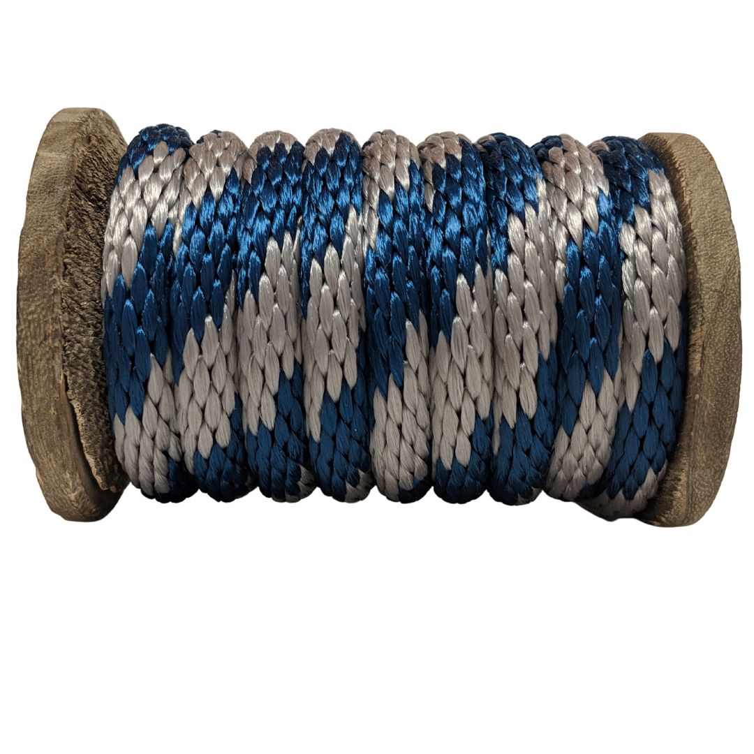 Silver Military Rope Ravenox USA Derby Rope: Navy Blue & Silver Braid | Versatile Utility