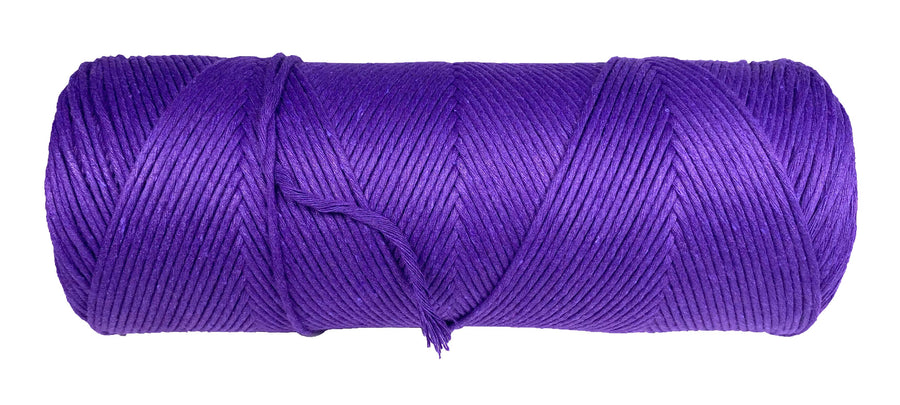 Long-lasting Ravenox Purple Cotton Whipping Twine on a spool, perfect for adding regal integrity to rope endings. (8431823257837)