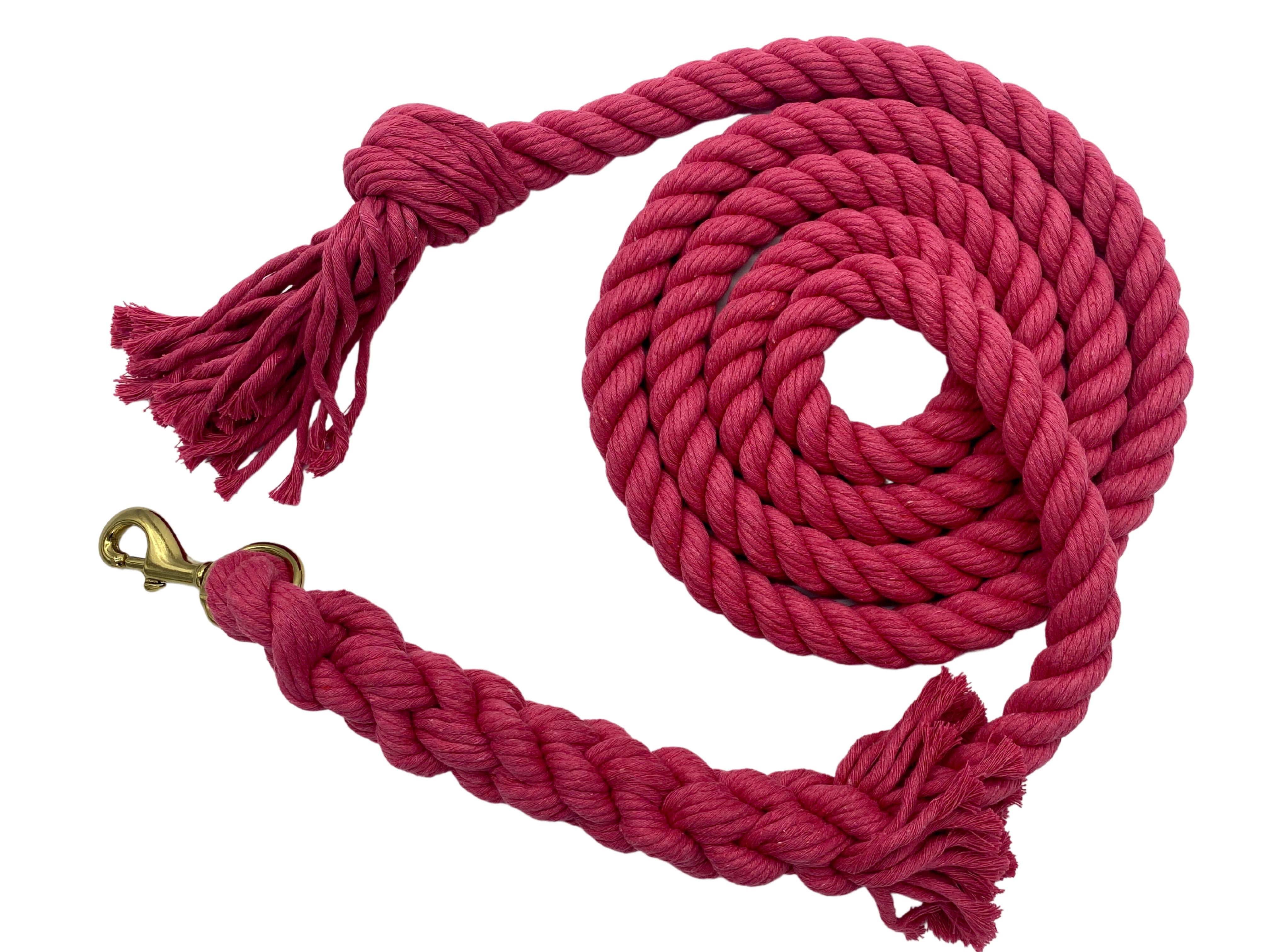 Ravenox Horse Tack Horse Leads | 1-Inch Soft Cotton Rope Pink