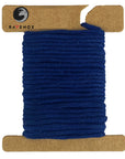 Ravenox Navy Blue Macrame Cord spool, featuring both 2mm and 3mm single strand options, elegantly wrapped around a cardboard disk for color reference. (8357475975405)