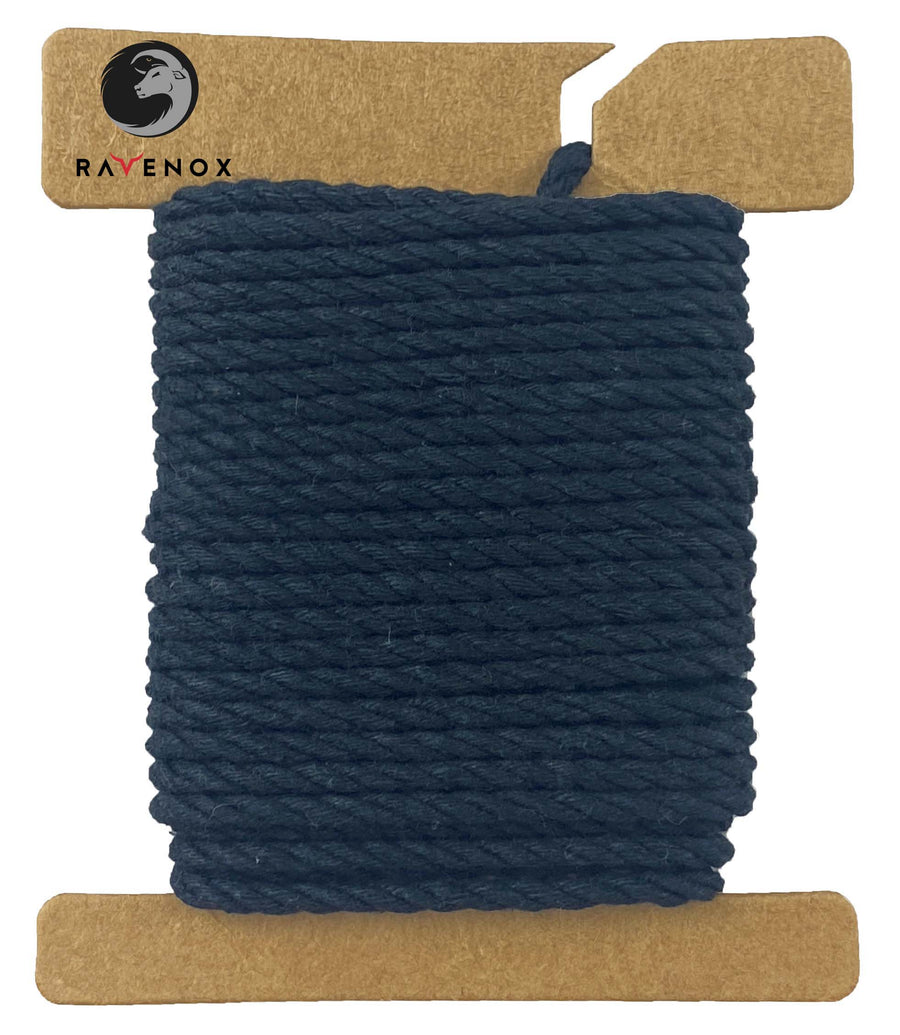 Ravenox Black Cotton Macramé Cord | Natural Cord for Macramé Projects 3 mm x 1,000 Yards