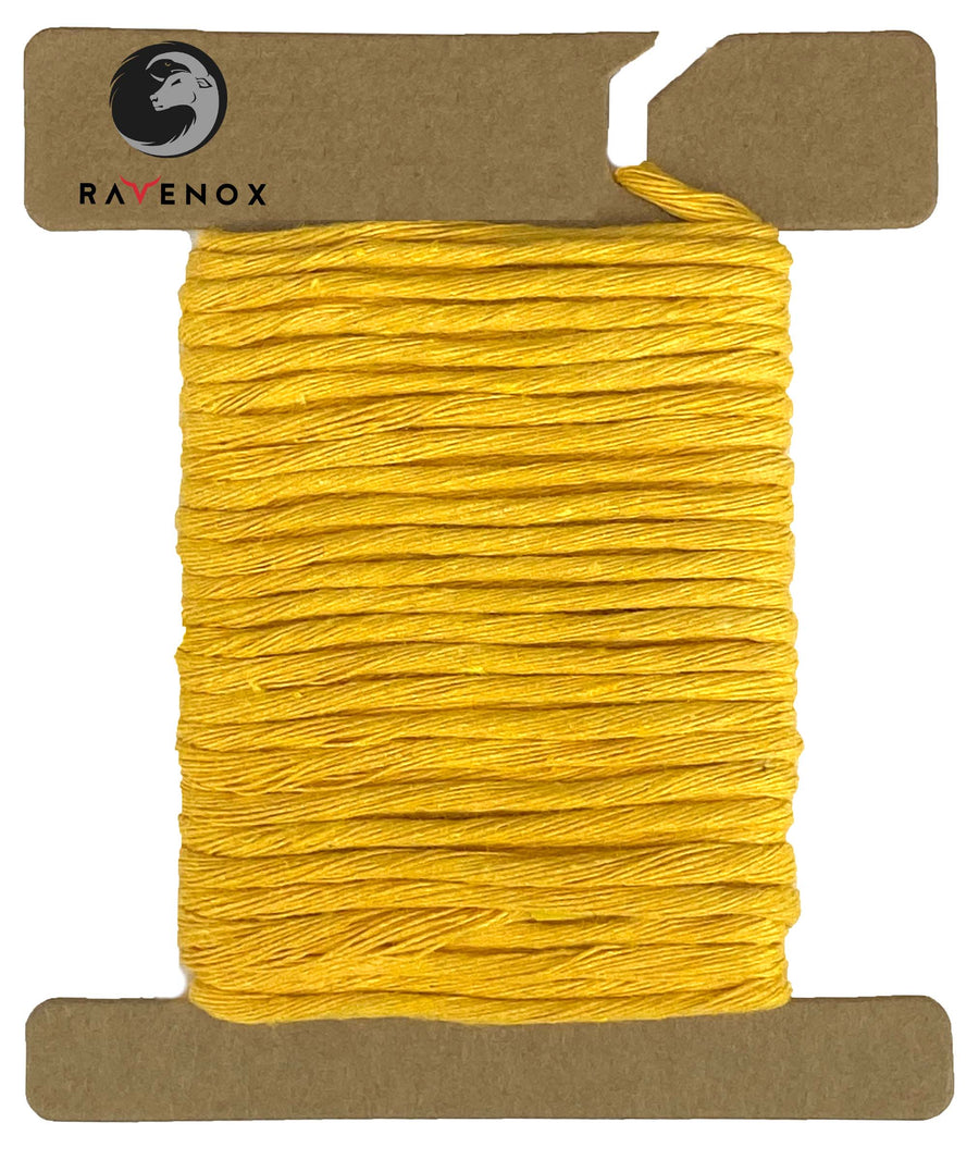 Bright Ravenox Gold/Yellow Cotton Whipping Twine presented on a card, adding a pop of color and strength to any rope. (8431823257837)