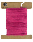 Vivid strip of Ravenox Hot Pink Cotton Whipping Twine on a card, striking and sturdy for crafty rope applications. (8431823257837)