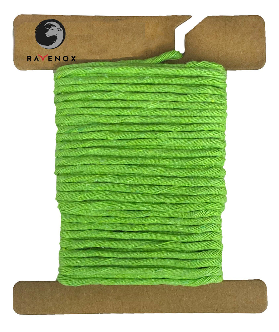 Zesty Ravenox Lime Green Cotton Whipping Twine on a card, infusing ropes with a bright and secure finish. (8431823257837)