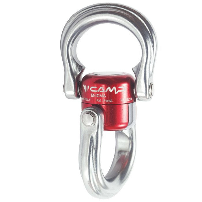 CAMP Enigma 3259 red central swivel and two silver pivoting shackles