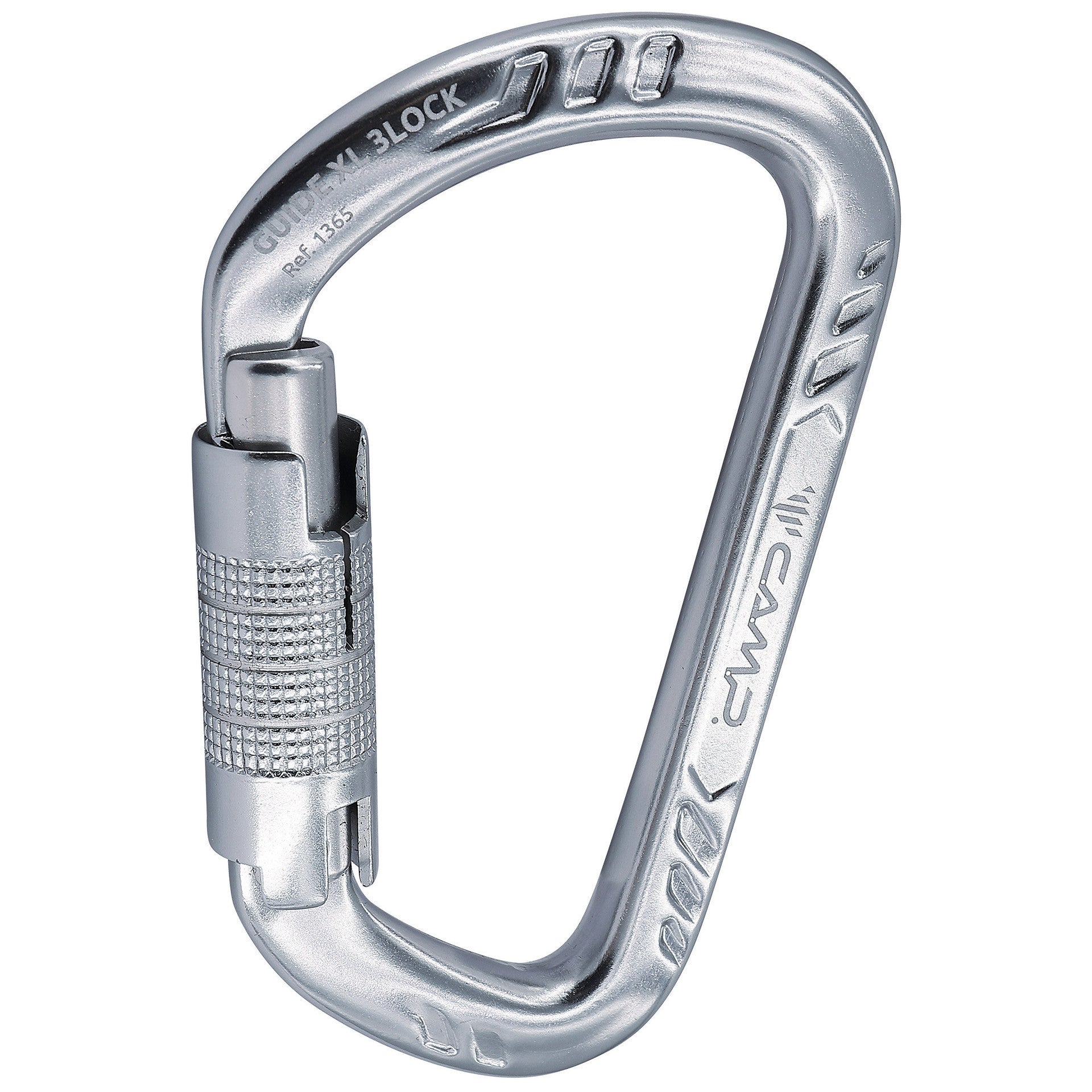 CAMP Guide XL 3Lock titanium-color aluminum carabiner